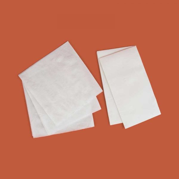white tissue serviettes